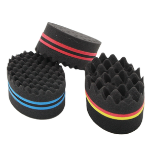 Éponge à boucler professionnelle <span class=keywords><strong>pour</strong></span> coiffure, outil double face <span class=keywords><strong>pour</strong></span> <span class=keywords><strong>dreadlocks</strong></span> et cheveux afro, avec trous grands et petits - Product Image 1