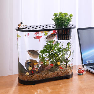 Nuevo modelo de tanque de peces dorados, Acuario de escritorio, vidrio de imitación transparente para espacios pequeños medianos para el hogar, sala de estar - Product Image 3