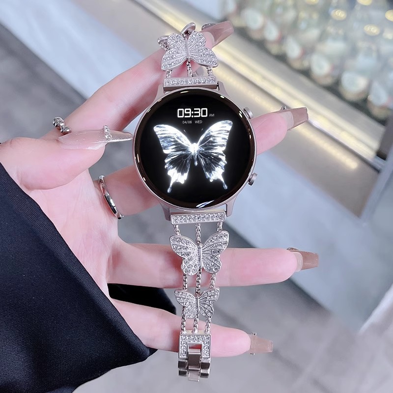 Conjunto Mariposa con Diamantes - Plata