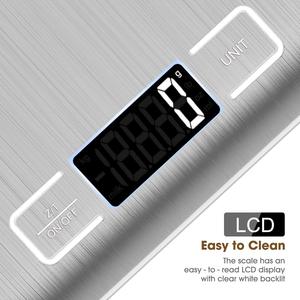 Báscula Digital Electrónica de Cocina de Acero Inoxidable, Capacidad de 5 kg, Compatible con OEM, Batería Incluida, Precisión de 1 g para una Medición Precisa del Peso - Product Image 6