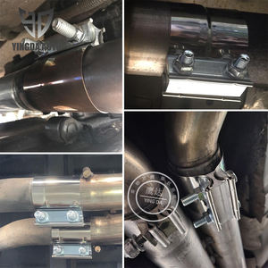 Système d'échappement en acier inoxydable SUS304 <span class=keywords><strong>manchon</strong></span> d'échappement à bande en v double pince Joint de silencieux en acier inoxydable de haute qualité de 2.5 pouces - Product Image 2