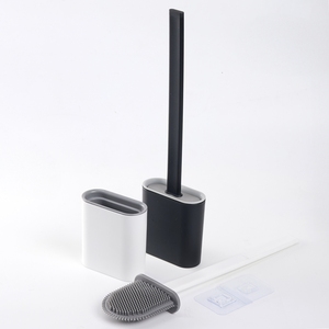 <span class=keywords><strong>Meilleure</strong></span> vente d'usine pas cher salle de bain manche en plastique souple TPR <span class=keywords><strong>brosse</strong></span> de nettoyage <span class=keywords><strong>brosse</strong></span> de <span class=keywords><strong>toilette</strong></span> en silicone avec support - Product Image 1