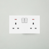Prise murale multifonctionnelle de haute qualité à double pôle avec gros bouton 13A 250V