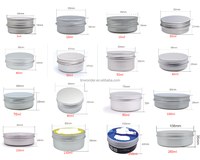 Boîte cosmétique personnalisée en aluminium argenté avec bouchon à vis forme ronde Offre Spéciale 30ml bricolage bougie faisant des accessoires de parfum