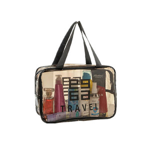 Transparent Makeup Bag PVC Toiletries Bag Travel Storage Bag Waterproof Large Capacity Portable