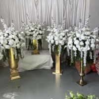 Dekorasi Pernikahan Bola Bunga Buatan 70cm, Centerpiece Meja Kustom, Dekorasi Pesta Mewah