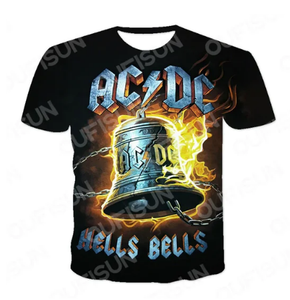 Summer Trend <strong>AC</strong> <strong>DC</strong> Pop Rock Men Clothes Knitted Fashion Street Casual O-neck Short Sleeved <strong>T</strong> <strong>Shirt</strong> for Men/women <strong>t</strong> <strong>Shirt</strong> for Men - Product Image 5