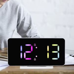 Modern Design LED USB Charging Resin Coastal <b>Desk</b> <b>Clock</b> Factory Direct Sale Smart Digital Alarm Voice Control Calendars - Product Image 6