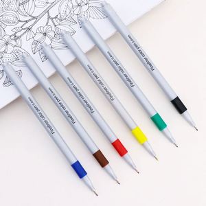 Stylos feutres fins OEM personnalisés 0,5 mm, design original, avec clip conique standard, corps en plastique recyclé, ensemble de stylos feutres fins 1,0 mm pour écriture - Product Image 5