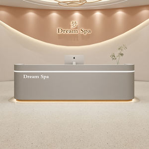 Moderno semplice banco di accoglienza in legno per <span class=keywords><strong>Studio</strong></span> di bellezza salone di bellezza <span class=keywords><strong>Studio</strong></span> post-partum <span class=keywords><strong>Care</strong></span> Center Dance Class Company Front - Product Image 6
