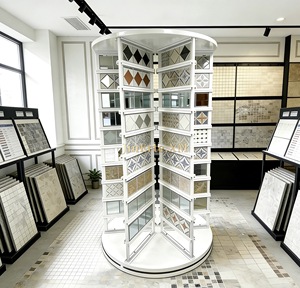 <strong>Bathroom</strong> Mosaic <strong>Tiles</strong> <strong>Display</strong> Rack Rotating Floor <strong>Standing</strong> Metal Shelf for Porcelain &amp; <strong>Ceramic</strong> <strong>Tile</strong> Marble Quartz Stone Samples - Product Image 4