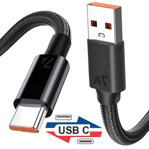 Cavo dati USB a to Type C 7A treccia di ricarica Super veloce per <span class=keywords><strong>Samsung</strong></span> Xiaomi Mi telefono Tablet cavo USB-C ricarica rapida - Product Image 2