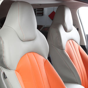 GANE Housse de siège de voiture de luxe personnalisée, cuir respirant exclusif, haute qualité, ensemble complet de 10 pièces, toutes saisons, pour Model X <span class=keywords><strong>Tiguan</strong></span> - Product Image 6