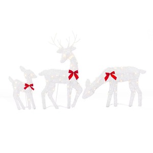 Guirlande lumineuse de Noël motif <span class=keywords><strong>rennes</strong></span>, 3 pièces, 31 pouces, 60 L, décoration extérieure, guirlande scintillante multicolore, vente en gros - Product Image 2