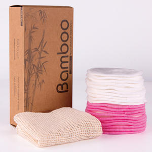 Tampons nettoyants écologiques et réutilisables de 8cm pour le visage en <span class=keywords><strong>coton</strong></span> démaquillant en bambou biologique <span class=keywords><strong>lavable</strong></span> à 2 couches personnalisable - Product Image 5