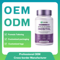 Capsules d'inositol Myo & D-Chiro en marque privée, OEM ODM, pour l'équilibre hormonal ovarien féminin, la polycystose ovarienne (POCO) et la fertilité, complément d'inositol