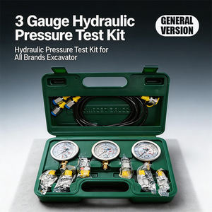 Juego <span class=keywords><strong>de</strong></span> Manómetros Hidráulicos Universales Hangood, Herramientas <span class=keywords><strong>de</strong></span> Diagnóstico para Excavadoras, Juego <span class=keywords><strong>de</strong></span> Herramientas <span class=keywords><strong>de</strong></span> Diagnóstico Hidráulico Profesional - Product Image 2