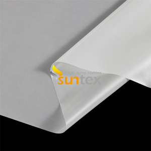 Tela de fibra de <span class=keywords><strong>vidrio</strong></span> recubierta de silicona con aislamiento térmico de alta temperatura ignífugo de doble cara blanca - Product Image 5