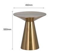 FanRui lumière italienne luxe en acier inoxydable bord conique italien simple salon table basse table d'angle