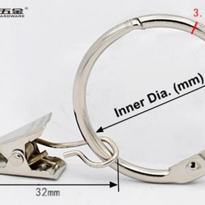 EWANG En gros Accessoires de salle de bain : Anneau de rideau à feuilles mobiles et pince de suspension - Product Image 3