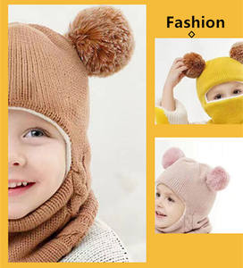 Gorro de Protección Facial para Bebés, de Forro Polar Grueso y Cálido para Otoño e Invierno, con Diseño de Imagen Impresa Digitalmente en Poliéster/Algodón - Product Image 6