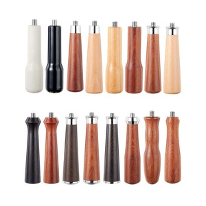 Porte-filtre à café <span class=keywords><strong>Delonghi</strong></span> E61 de 51 mm, 54 mm, 58 mm avec double bec verseur et panier à 2 tasses, compatible avec le groupe E61, avec poignée en bois - Product Image 3