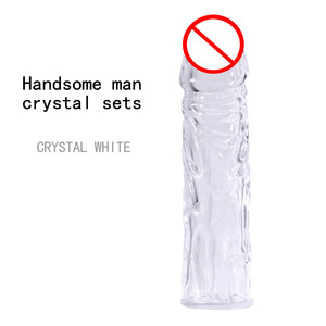 Silikon Realistische Kristall-Kondom Penishüllen Weiche Männer-Kondome Penishülle <span class=keywords><strong>Dildo</strong></span>-Verlängerung - Product Image 4