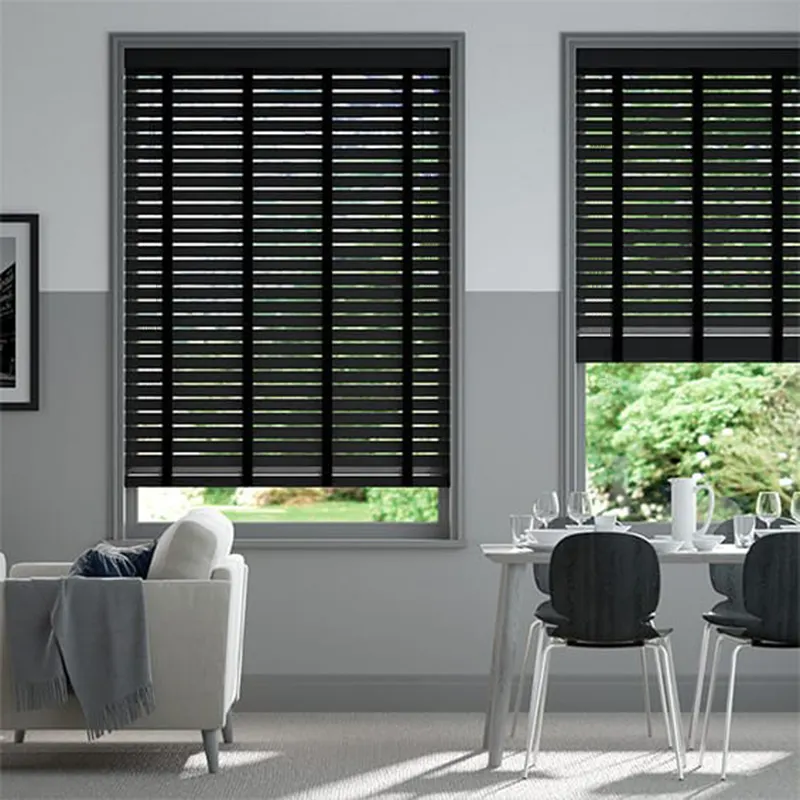 Custom made child-safe faux wood blinds and wooden blinds timber venetian blinds