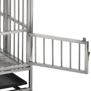 Jaula de plata inoxidable para perros, jaula de 43 pulgadas para mascotas - Product Image 3