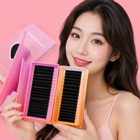 Extensions de cils en grappe de vison faites à la main de qualité supérieure, longueurs mixtes 10-18mm, effet éventail naturel, pour pose DIY, en fibres légères et douces