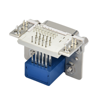 Connecteur D-Sub industriel à 90 degrés, broche mâle incurvée, port série RS232, DR9T, 9 contacts en cuivre, noir, pour équipement industriel