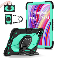 Funda Resistente con Correa para el Hombro, Carcasa Rígida de PC y Silicona para Tablet Xiaomi Redmi Pad Pro 12.1 Pulgadas POCO Pad 12.1 Pulgadas 2024