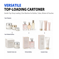 Machine d'emballage verticale semi-automatique compacte pour cartonner les ampoules en verre, les huiles essentielles et les flacons de parfum
