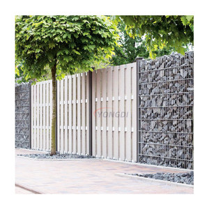 Recinzione da Giardino Esterna Bianca Francese con Pali in Metallo e <span class=keywords><strong>Cancello</strong></span> d'Ingresso in Alluminio WPC - Product Image 6