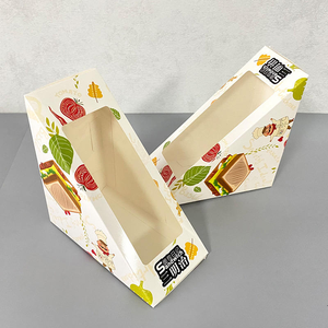 Cajas sándwich de papel artístico reciclado OEM personalizadas más vendidas, Embalaje seguro con estampado de laminación mate para supermercados - Product Image 4