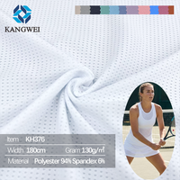 Tissu de sublimation en maille papillon GRS Ace 130 g/m² ultra léger à séchage rapide en polyester et élasthanne pour vêtements et tenues de tennis pour femmes