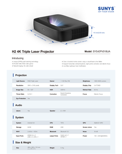 <span class=keywords><strong>H2</strong></span> <span class=keywords><strong>Pro</strong></span> Siêu Ngắn Ném Máy Chiếu Bất 4K Ba Laser Android Thông Minh TV Wifi Bluetooth Rạp Hát Tại Nhà Máy Chiếu DLP Chiếu - Product Image 2