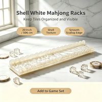 Support de Mahjong Magnétique en Acrylique avec Design Coquille de Tortue, Durable et Résistant à l'Eau, Écologique, Portable, Style Américain