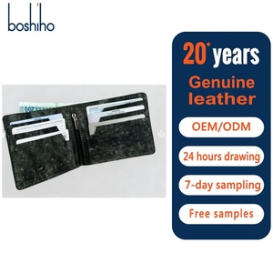 For Unisex Vintage Short Genuine Leather Bifold Slim Wallet RFID Protected Large Capacity Card <b>Holder</b> Slots and <b>ID</b> Window - Product Image 1