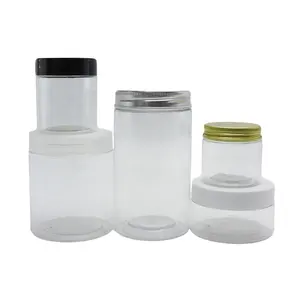 Botol Plastik Pet 20 Ml 30 Ml 50 Ml 100Ml, Toples Plastik Bening dengan PJ-19S Plastik atau Tutup Aluminium