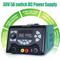 Fuente de Alimentación CC YIHUA 853D 5A II con Estación de Soldadura de Aire Caliente de 970W, Estación de Retrabajo 3 en 1, Herramientas de Soldadura y Reparación