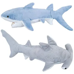10 "Lifelike भरवां यथार्थवादी शार्क हथौड़ा का सिरा शार्क Sealife आलीशान खिलौने