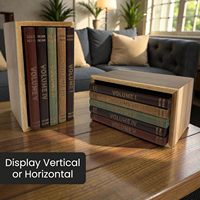 Sous-verre en bois d'acacia en forme de livre avec support, dessous de verre décoratif antidérapant pour la présentation de café, thé et cocktails