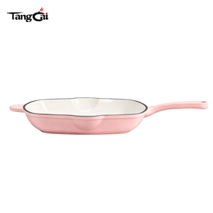 Sartén Europea Rosa con Rejillas Verticales que Separan la Comida del Aceite, Apta para Todas las Estufas y Hornos, Cuadrada de 25 cm, para Asar Pollo - Product Image 2