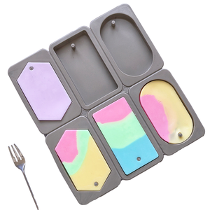 Silicone xà phòng khuôn hình elip hình chữ nhật hình lục giác thiết kế cho tự làm hương liệu sáp Epoxy thạch cao & bánh công cụ-làm xà phòng thủ công - Product Image 1