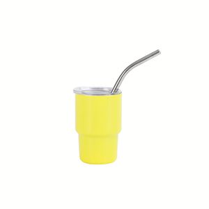 Vaso Térmico Mini de Doble Capa de Acero Inoxidable para Auto con Pajita Metálica - Product Image 1