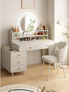 Coiffeuse moderne en bois durable avec tiroirs intégrés et miroir éclairé pour <span class=keywords><strong>chambre</strong></span> principale et appartement - Product Image 2