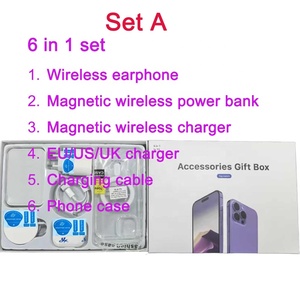 Zubehör Geschenkbox Ladegerät Powerbank Handyhülle 6-in-1 Handyzubehör Kopfhörer und Ladegeräte Großhandel - Product Image 3