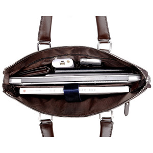 Ensemble de sacoches pour <span class=keywords><strong>ordinateur</strong></span> portable en <span class=keywords><strong>cuir</strong></span> PU classique de haute qualité, résistant à l'eau et à l'usure, sacs d'affaires personnalisés pour hommes, fabrication en usine - Product Image 2
