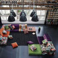 Nouvelle Arrivée Canapé Modulaire Roche Bobois Mah Jong Tissu Personnalisable Combinaison Libre Housse de Canapé Sectionnel au Sol pour Salon